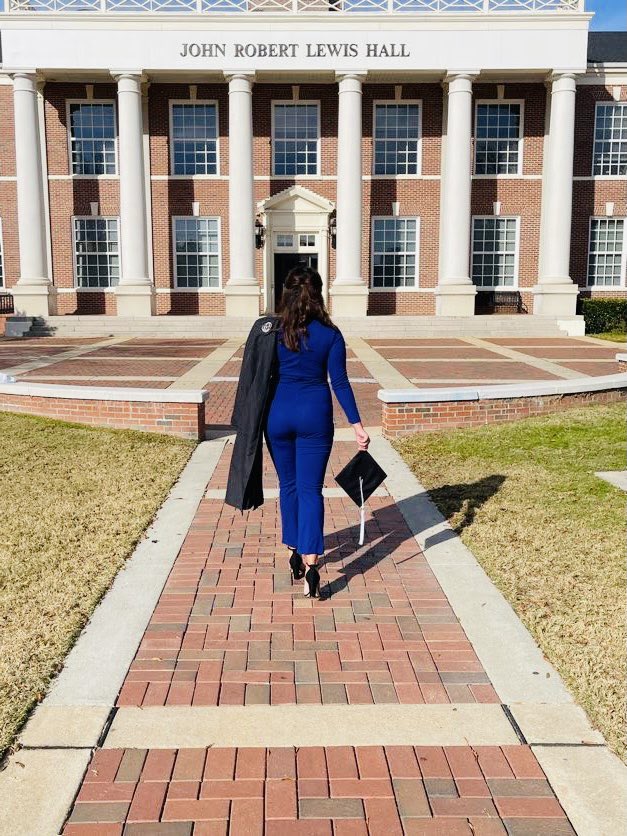 MPh1fer's tweet photo. Can’t wait to see where my journey takes me. Brb Bc I have to go cry. I really just joined the alumna club😭 #gradszn #Classof2021 https://t.co/KHwGjlFskp