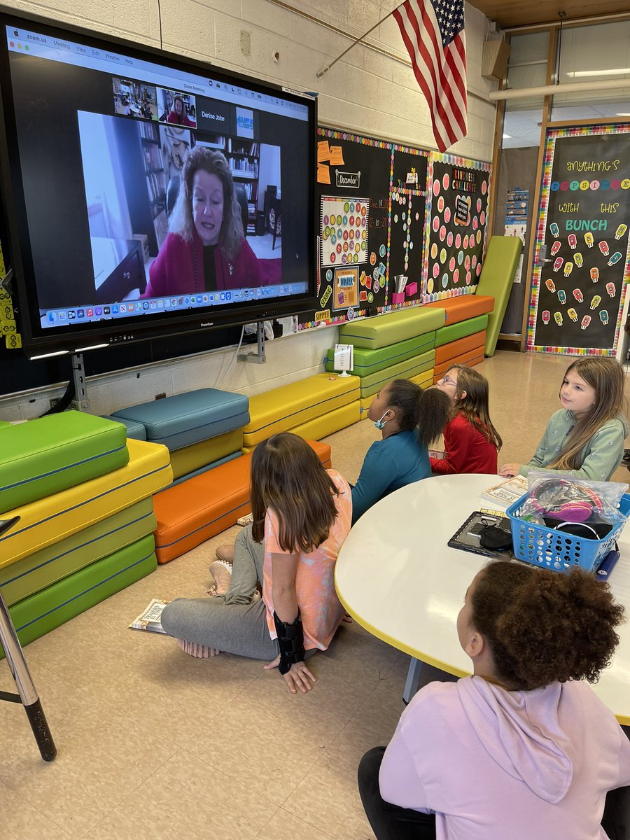 allaidlaw's tweet photo. We were so excited to meet the author of Traders in Time! Janie Lynn Panagopoulos brought Michigan history to life for us! #ikefraser #fraserfamily #Michiganrocks #MISDaskprogram https://t.co/AYi3WF7RXC
