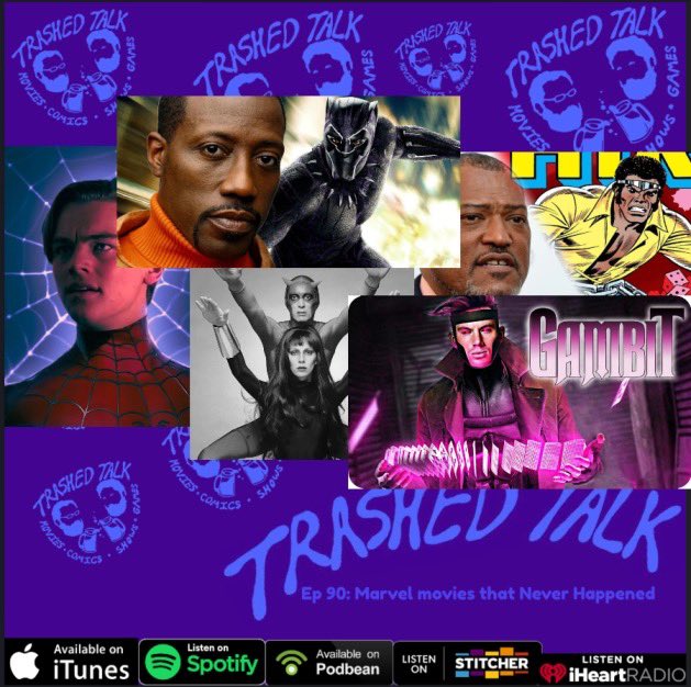 beerpretzelpod's tweet photo. Our bi weekly spin off show Trashed Talk Podcast is back with a special episode where we chat about all the weirdest Marvel movies that never happened. Abandoned Gambit, Spider man, Black Widow, Daredevil and more await
#MARVEL #MarvelComics 
Our linktree: https://t.co/qiOp227mOS https://t.co/dvW1vOZYyS