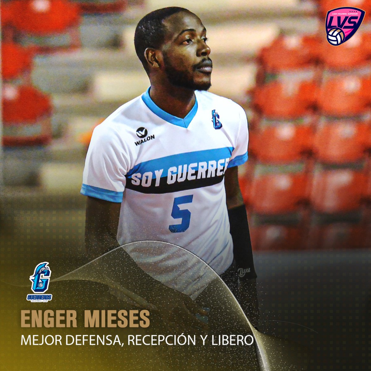 Enger Mieses, de #GuerrerosVC, arrasó y se lleva los méritos como el MEJOR DEFENSA, MEJOR RECEPCIÓN y MEJOR LÍBERO del torneo 2021 de la Liga de Voleibol Superior (LVS). ¡Felicidades Gina! #LVS2021 #VolvioLaLiga #VoleibolDominicano #LVSMasculino #PremiosLVS