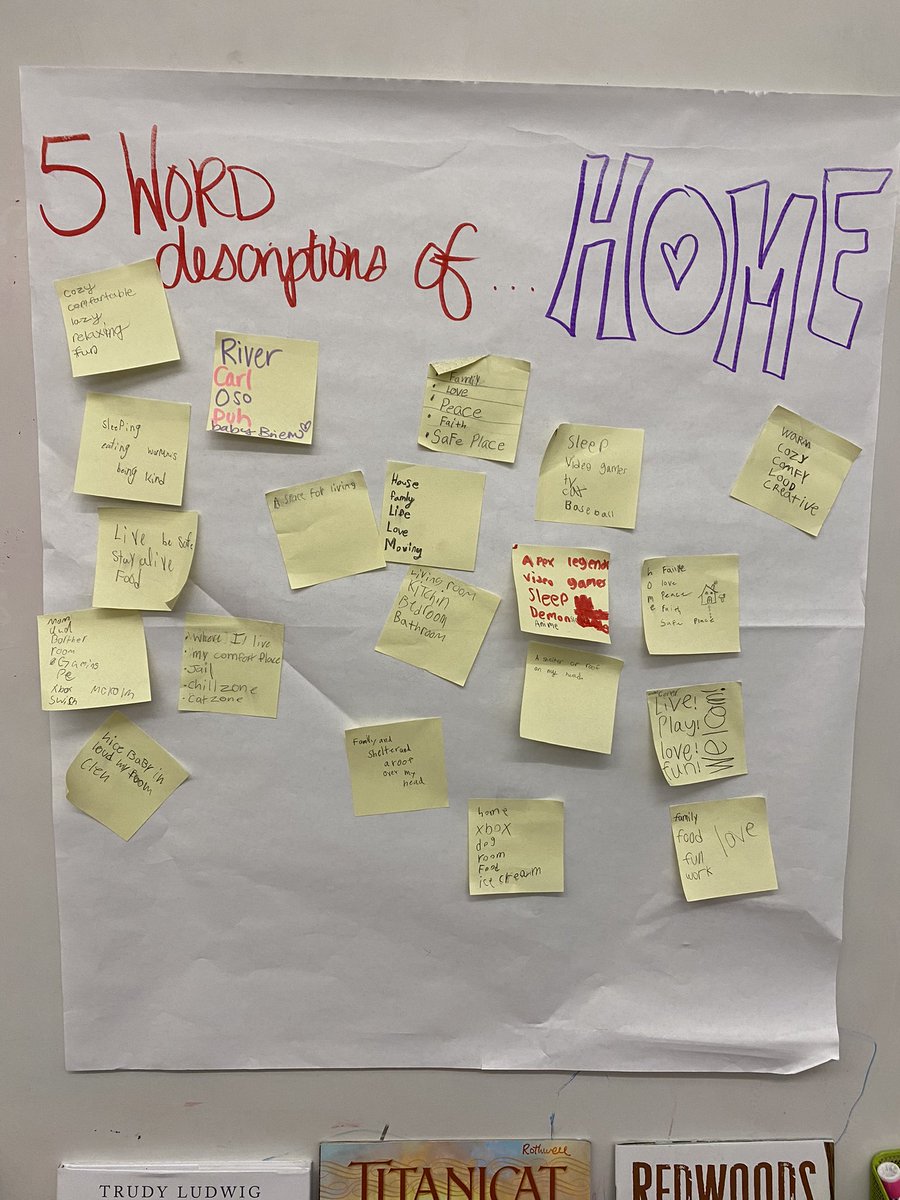 MrsBriem's tweet photo. What words do you think of when you think of home? Next week we will explore the theme of home, learning about what this word means for people around the world, in various places and situations. How might our own ideas about this concept transform? https://t.co/9L9HrxplU9