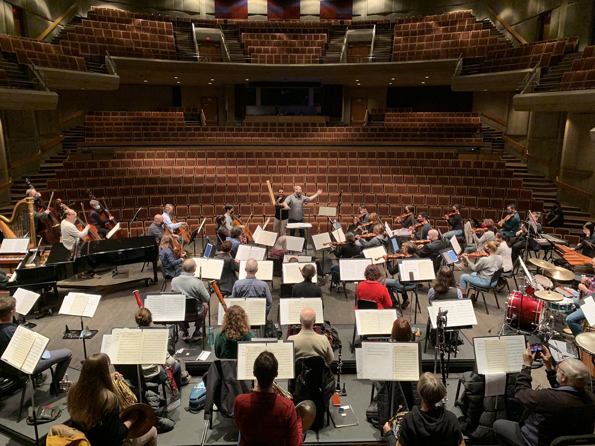 Here is a photo of our beloved librarian <a href="/ChrisReiche/">Christopher Reiche Boucher</a> conducting Sleigh Ride today at our Christmas Pops rehearsal. Well done Maestro Reiche Boucher!! <a href="/oloughlinmusic/">Sean O'Loughlin</a>  <a href="/VicSymphony/">Victoria Symphony</a> <a href="/vsmusicians/">Musicians of the Victoria Symphony</a>