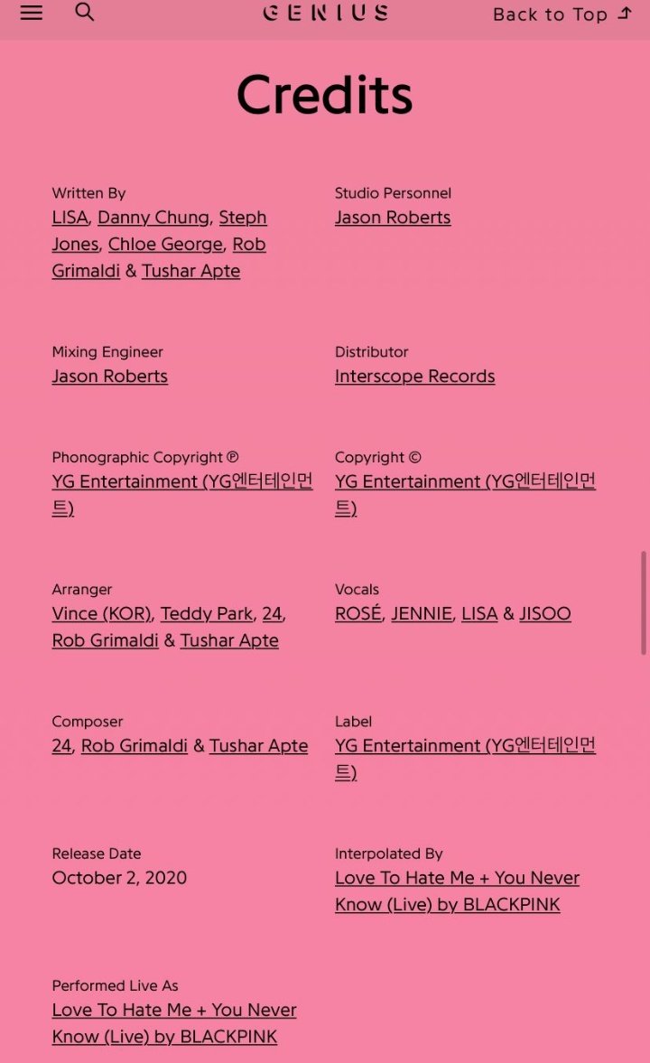 rubykumaof's tweet photo. #LISA está oficialmente como escritora de "Love To Hate Me" 

Felicidades reina 🎉

#Lisa #리사 @BLACKPINK https://t.co/ASOW8SJjle