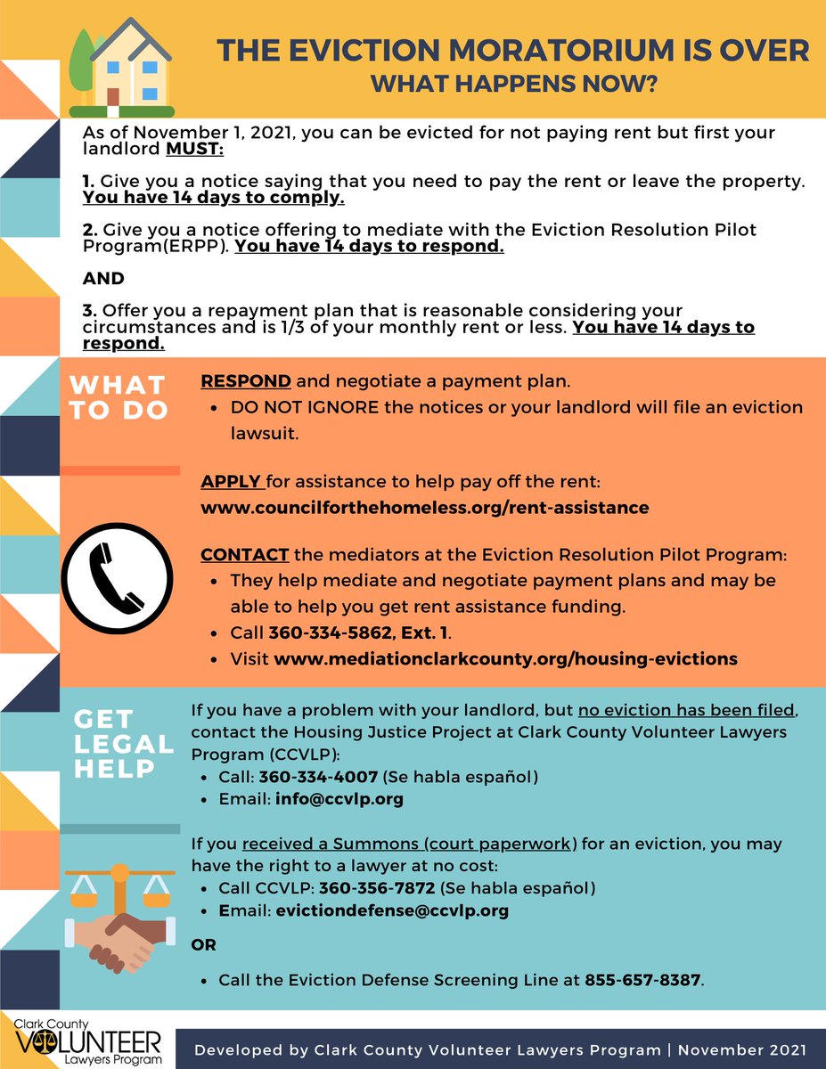 CCVLawyers's tweet image. Whoops! We were so excited to get the information out about the bridge proclamation being over that we got our phone number wrong on our forms. Please share this updated version of our newest cheat sheet regarding the end of the bridge proclamation/eviction moratorium ending.