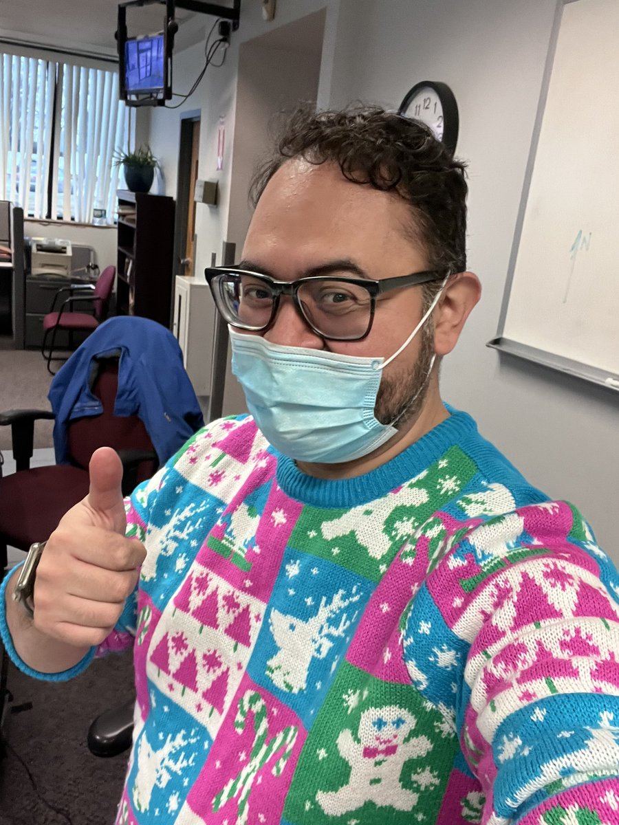 UPSbeyondBoston's tweet photo. Peak season in Boston continues. Guard gate messages, ugly sweaters, snack celebrations, and PCM’s with our #readyteam members. Nice job teams!! #Peak2021 #safetyfirstNED https://t.co/Ib5cTfz5ws