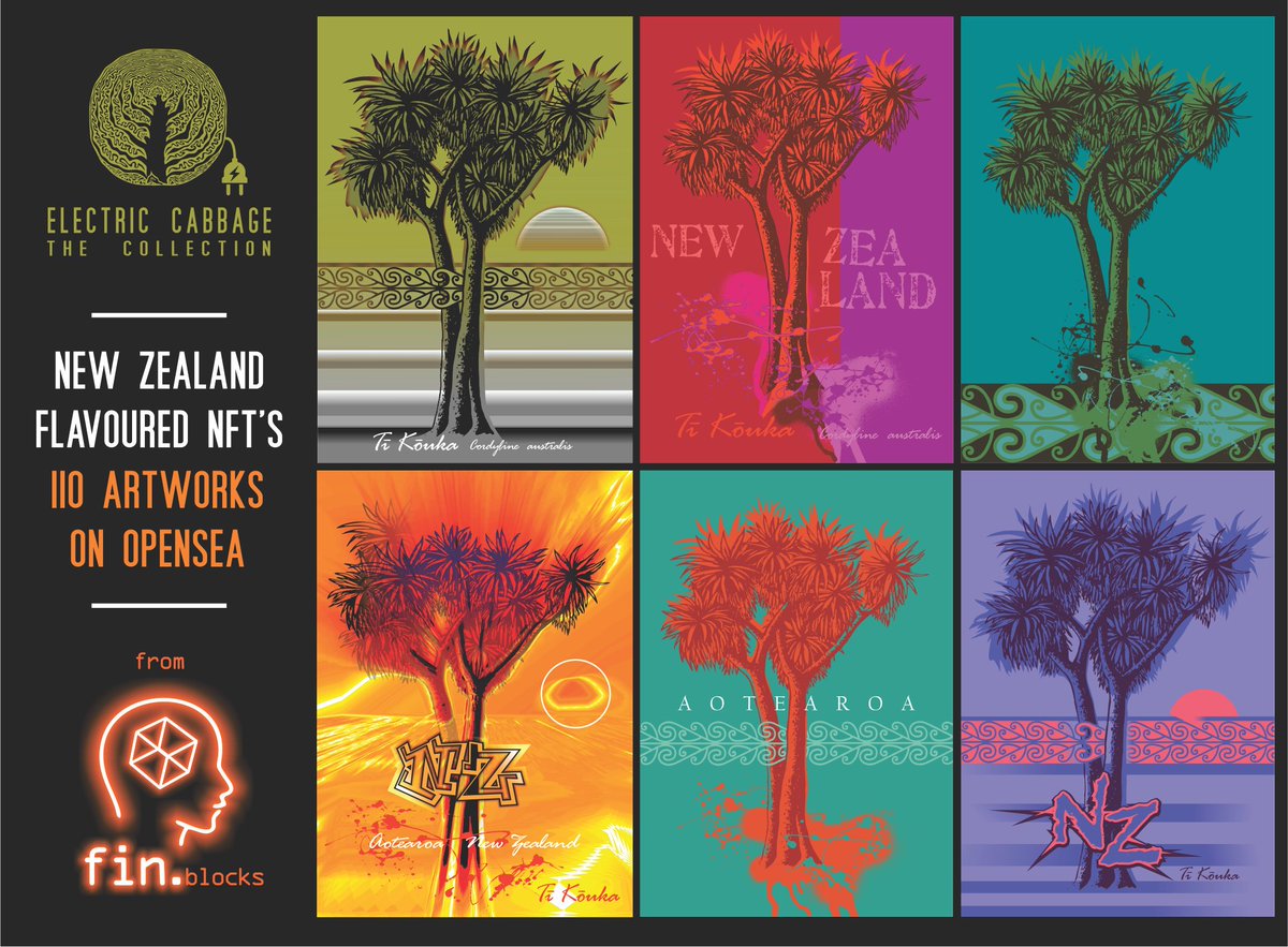 fin_blocks's tweet photo. 110 unique neon colored, paint spattered, day-glo, electrified Ti kouka trees - check em' out here -
https://t.co/yPUqHepoXD

#newnft #rarenft #nftcollector #nftartwork #nft #design #artgallery #digitalart #nft #digitalartist #nftdrop #openseanft #nftartist  #nftart https://t.co/ffzwaXdy50