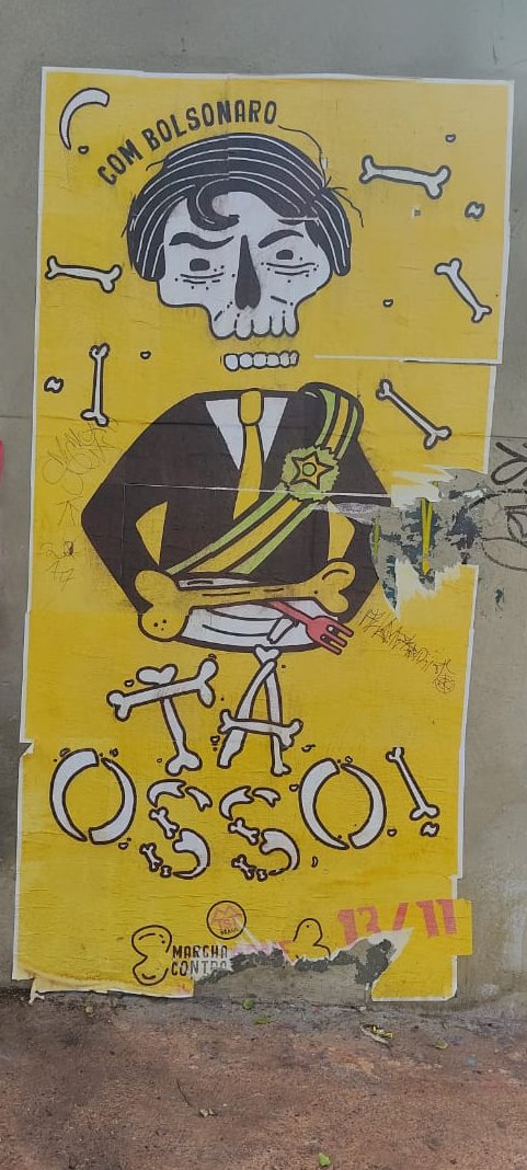 CamilaTeExplica's tweet photo. Tome esta foto hoy, es uno de los miles de carteles de protesta contra bolsonaro. https://t.co/AMc5li72YB