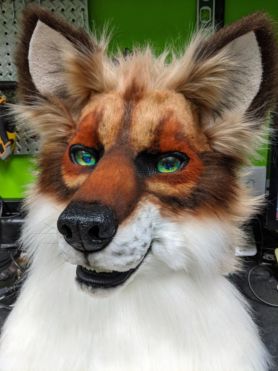 Rust wolf premade for sale! 

$2800
Head, hands, and tail!
Feet and bodysuit add-on available through an affiliate artist.

Holographic eyes, silicone tongue, hidden neck zipper, whiskers, silicone paw pads, lightly airbrushed tail and head.

Payment plans accepted within reason!