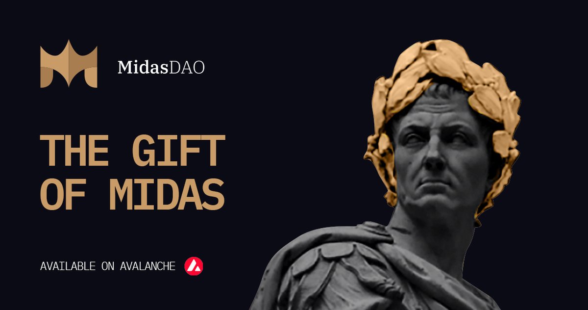 BlitzLabs_io's tweet photo. The Gift of Midas

As the benevolent leader he is, King Midas has decided to bestow a gift upon 4 of his most faithful #Crownies on this coming Christmas morning.

#Avalanche #Avax $CROWN $OHM $TIME $GG $JADE

Thread 👇 https://t.co/Hoshexc7Bc