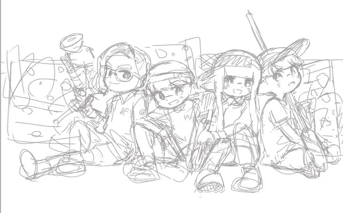 しばらくイカ絵描かんからsketch/finish 