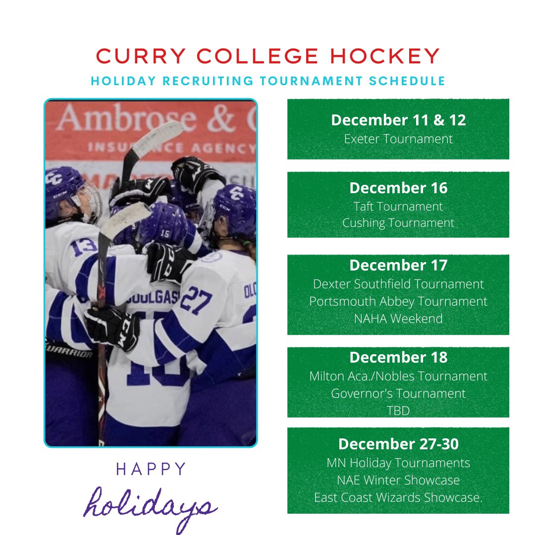 Curry College Women's Hockey on Twitter "Happy holidays from the Curry