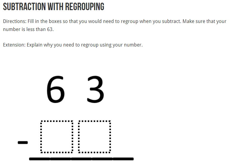 robertkaplinsky's tweet photo. How are your fourth graders with regrouping? This @openmiddle problem from @mathgeek76 will get the misconceptions to come out so you can address them. https://t.co/zcX58tagPH #iteachmath https://t.co/YTdFYdVISa