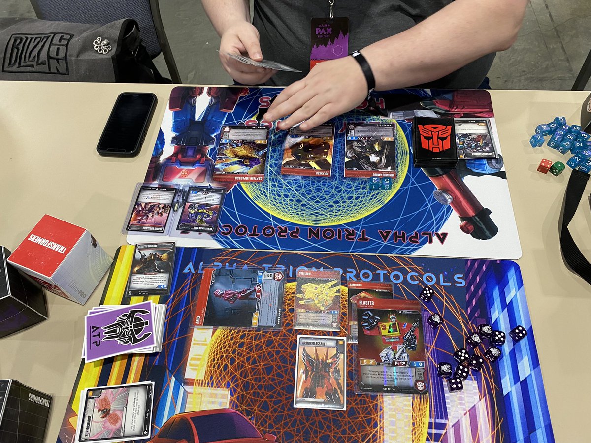 Got to play some #transformersTCG today at #PAXUnplugged with <a href="/Palmer2theMax/">Palmer</a> was incredible to see an old friend and jam some live games! <a href="/VectorsigmaI/">VectorSigma.info</a> representing :-)