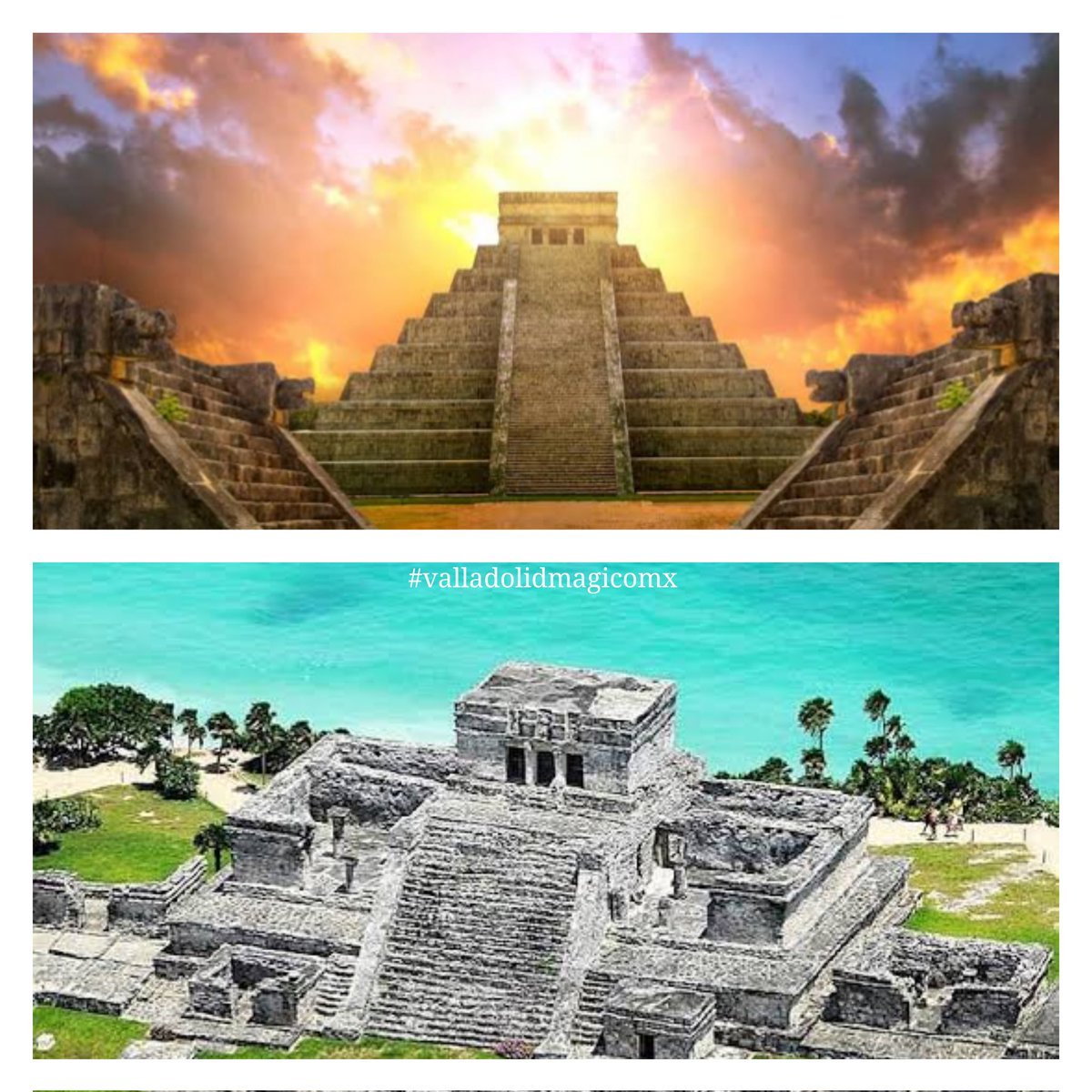 ValladolidYMX's tweet photo. Que zona arqueológica prefieres?❤️ #chichenitza #tulum #valladolidmx #valladolidmexico https://t.co/ync9VveizR