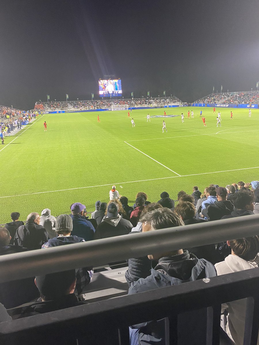 MattHollyoak's tweet photo. Clemson vs Notre Dame @NCAASoccer Final Four. Awesome to see people back in the stands and the sport growing!! #soldout #finalfour https://t.co/eBXvfxxf7r