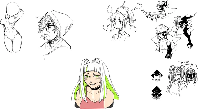 hey hey, im still busy but here's a doodle dump i've done between 10 minute breaks 