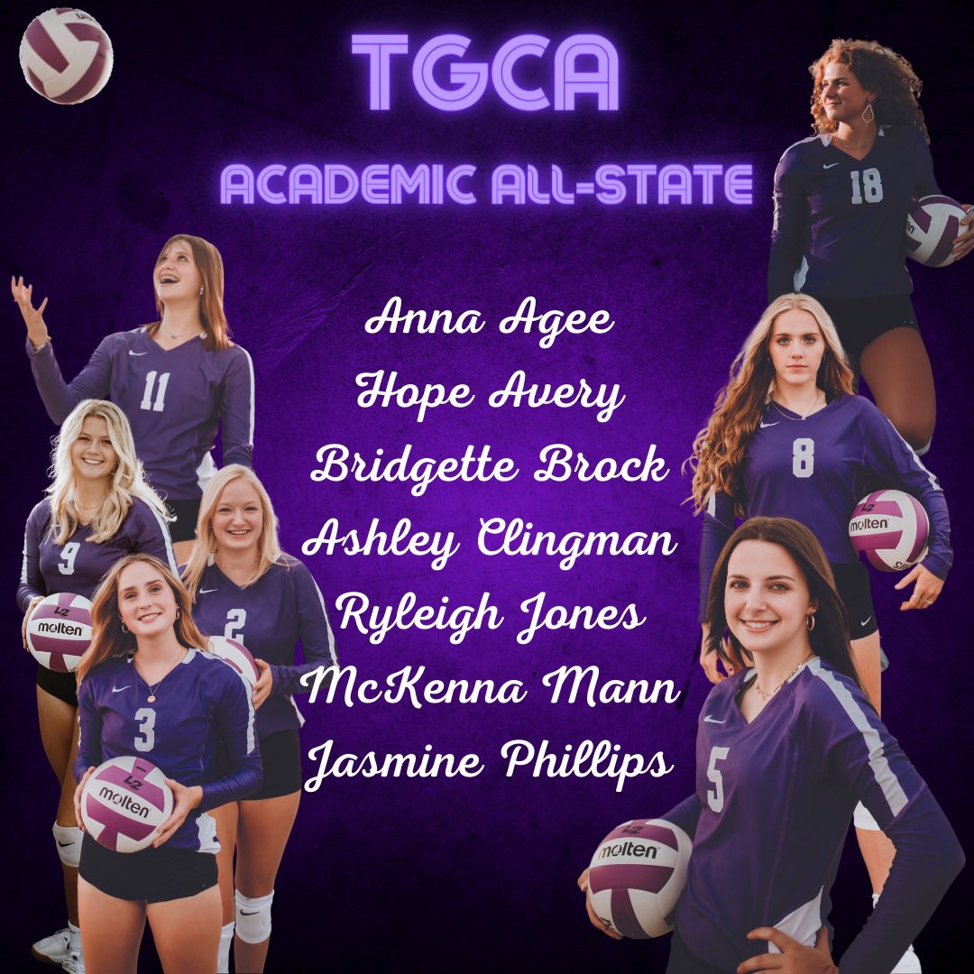 Big shout out to our senior student-athletes for qualifying for the TGCA Academic All-State team this season!😍🏐