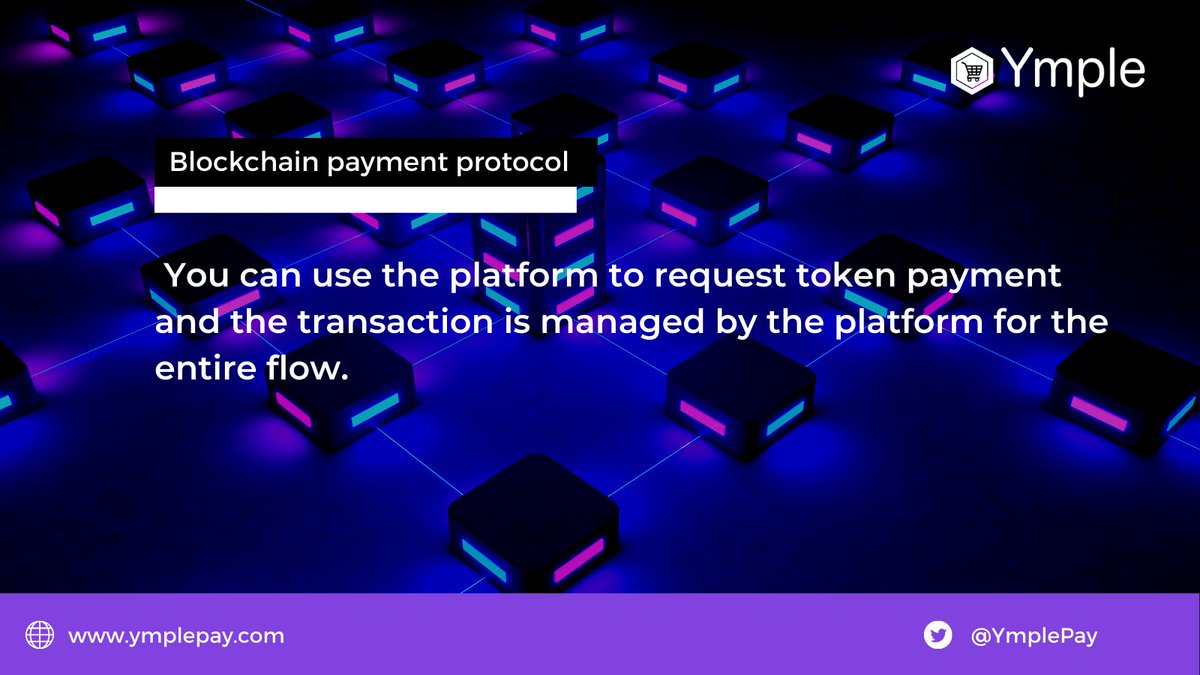 YmplePay's tweet photo. You can use the platform to request #token payment and the transaction is managed by the platform for the entire flow.
https://t.co/AbTnwuAJWg
 
#decentralized #fintech #Protocols #payments  #paymentprotocol https://t.co/r4ilFeat45