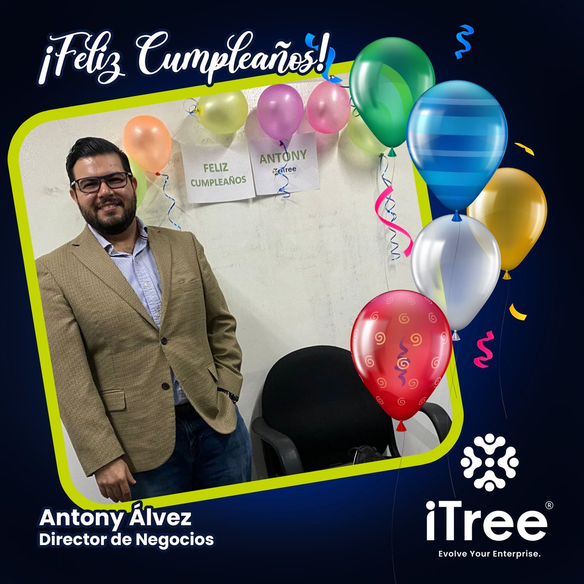 itree_mx's tweet photo. ¡Feliz Cumpleaños para nuestro #DirectorDeNegocios! Extendemos una enorme felicitación y enviamos los mejores deseos, hoy y siempre. 

#felizcumpleaños #iTreeMéxico #EvolveYourEnterprise #BusinessIntelligence https://t.co/FBpik5ynTz