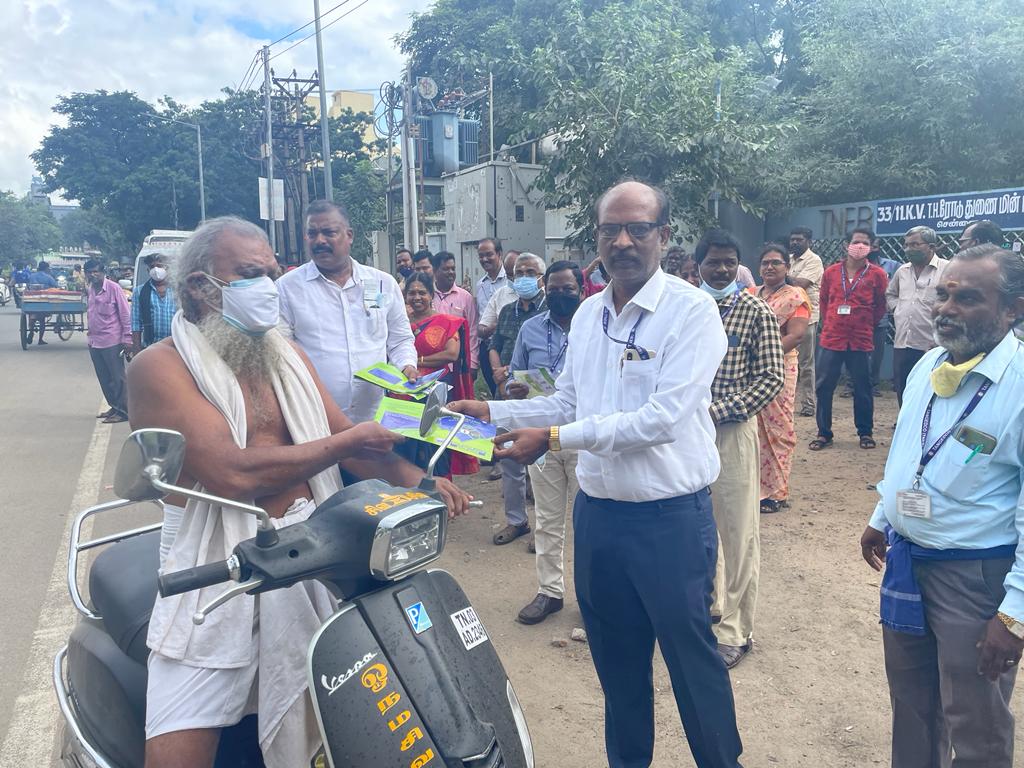 Go electric compaign (e Vehicle road show)started in Chennai North circle at tondiarpet division.