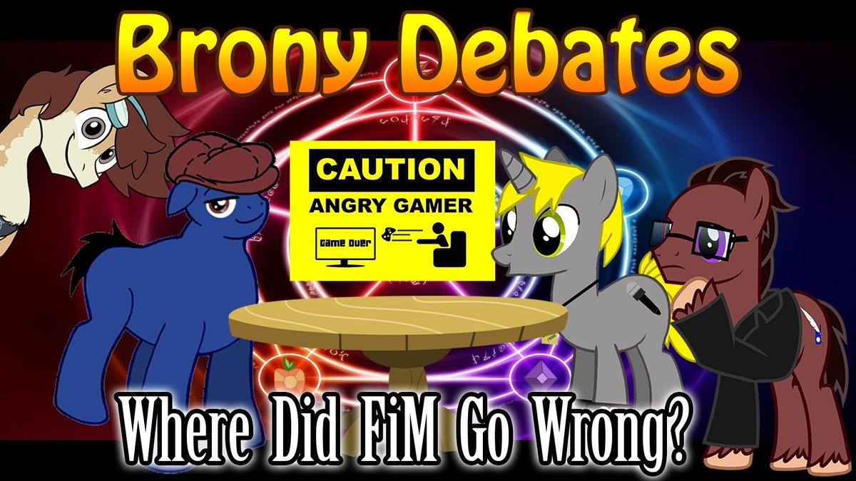 BronyDebates's tweet photo. Tonight we're doing #Brony Debates slightly later to get @CruizerBrony back on the show. Along with @PonyCordero @NeoAntonArt & @EasyModeGamer1, we're talking about what plotlines in #MLPFiM didn't live up to their full potential. I hope to see you all there at 8:30 PM EST! https://t.co/DMzbrLw07s
