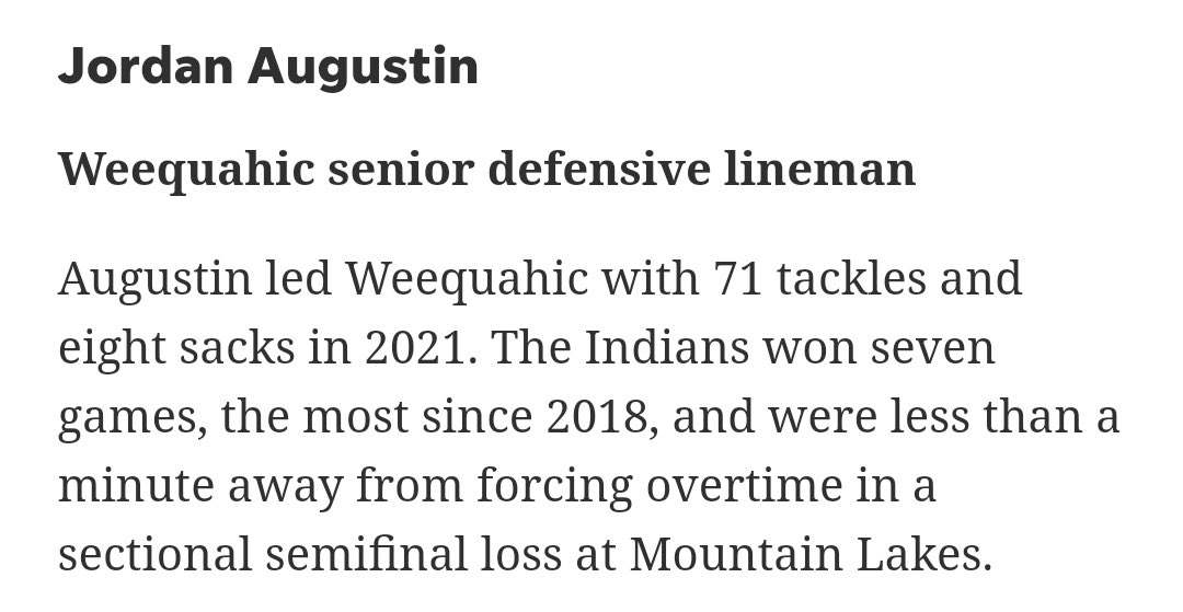 Jordan55ip's tweet photo. Honored to be named 1st Team All Essex County, Defensive Line by the USA Today Network https://t.co/xzfXcpP37j