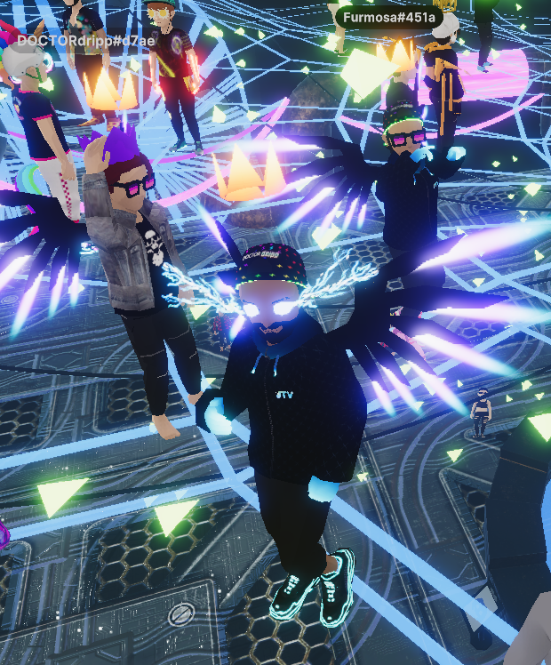 DCLDating's tweet photo. #Friday Nights Are My Favorite! @DOCTORdrippNFT & @JulieSalerno3 gettin' down! π
Rockin' that dope gear by: @JTV____
#party @metazooxyz every Friday!
@DCLTours #dcldating #nfts #NFTCommmunity #metaverse https://t.co/EtmPrv7emq