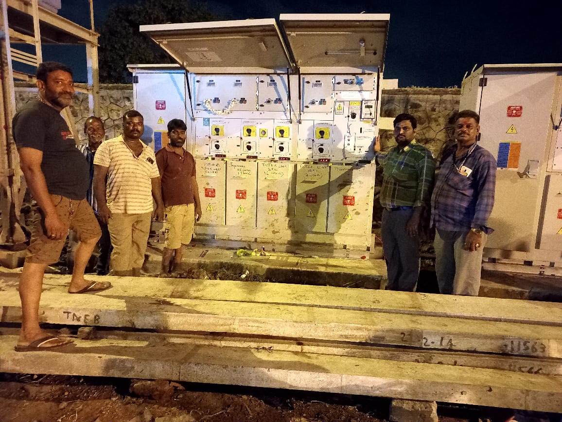 3 Nos of RMU conversion in Boat yard Jayvani ice factory in 11 KV IDH feeder from 33/11 KV OHP SS and charged stood ok in respect of New Washermenpet section, Tondiarpet Division