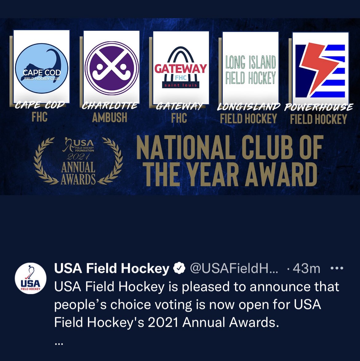 capecodyfh's tweet photo. Wow! Thank you, @USAFieldHockey! We are so honored! @BGlobeSports @sportsCCT 

https://t.co/4GD2SA4YNQ https://t.co/6J8L2hxjWB