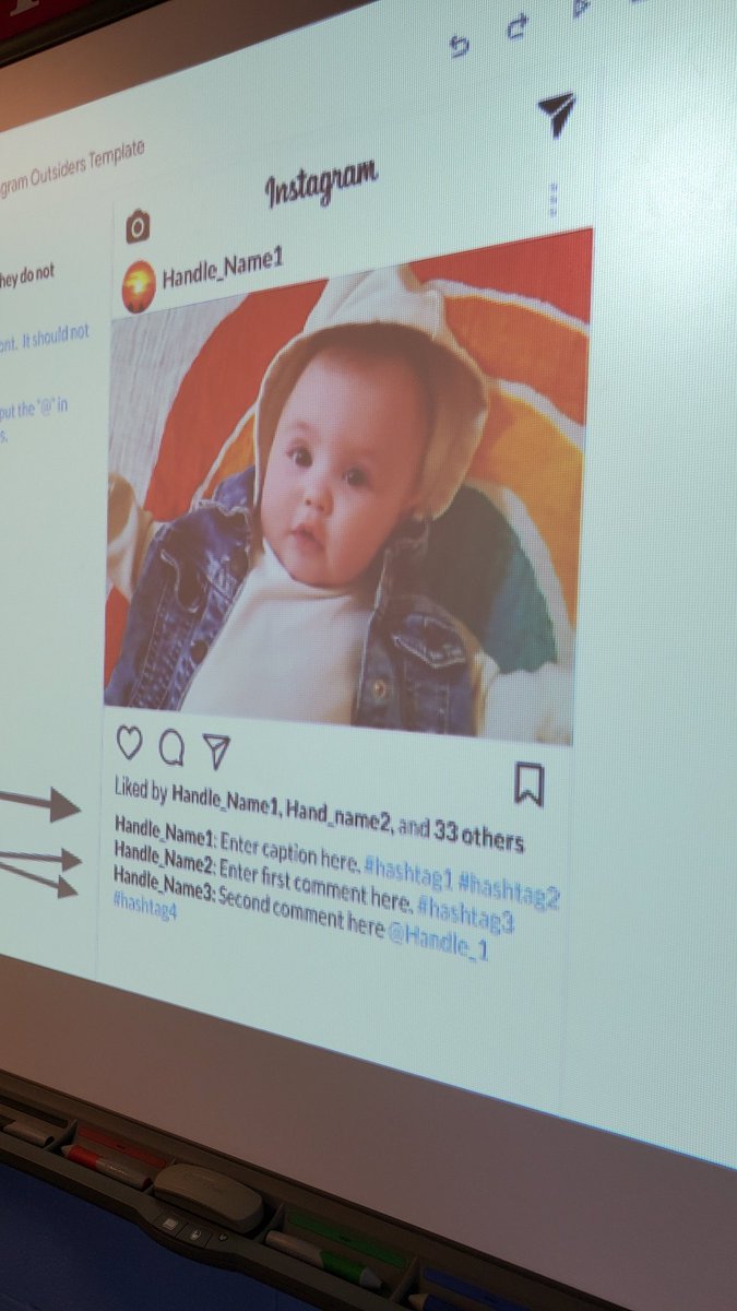 edtechgeekette's tweet photo. The #Outsiders Instagram  demo (using Slides not actual Instagram) looked a little different this year with my little Greaser as the example picture. #gohawks39 https://t.co/ev6AJWCAku
