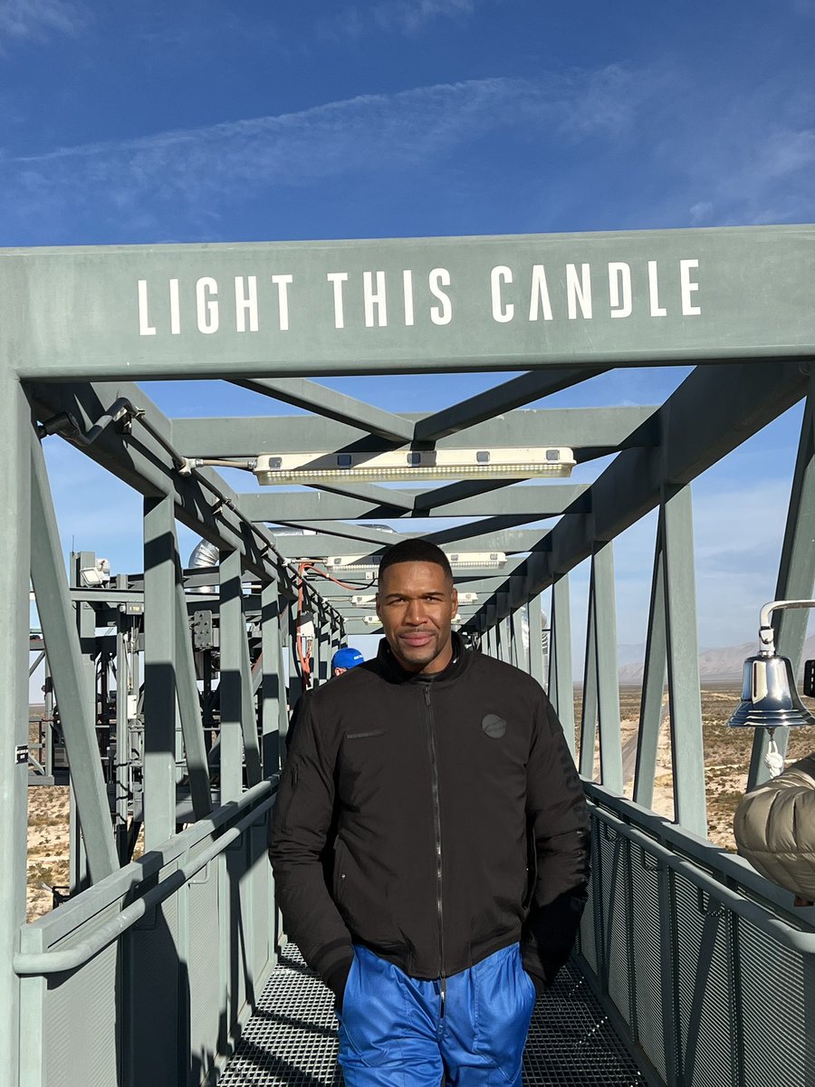 We walk across this bridge to get to the #NewShepard capsule! “Light this candle”… was said by Alan Shepard before liftoff! Alan Shepard is the first American to travel to space and the namesake of New Shepard! His daughter Laura Shepard Churchley is with me on this adventure!