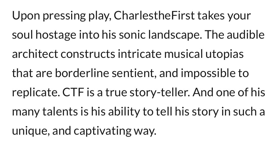 TheDancingCamel's tweet photo. i was reading my review of ‘Solus’ and whew…

CtF, you will forever be immortalized in my heart. i just wish i had the chance to tell you how much i appreciate you in person. thank you for everything. 👑 https://t.co/7vYPogk49z