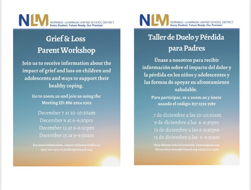 MVonetta's tweet photo. Gladiator Parents, please take advantage of this fantastic workshop presented by our district Wellness Coordinator. #nlmusd #glazier #MentalHealthMatters https://t.co/fdeTILga17