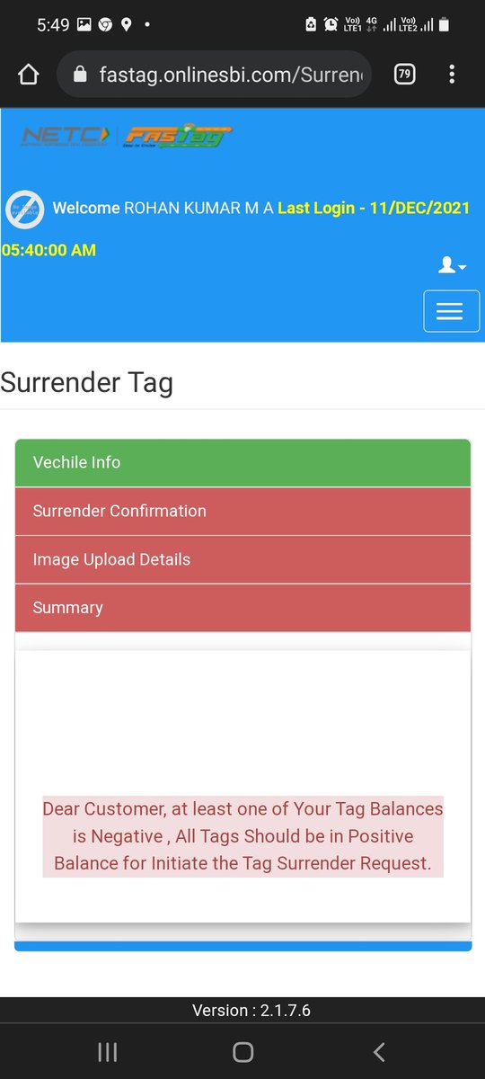 coorgron's tweet photo. @TheOfficialSBI fastag service is very poor. While customers buy fastag they are supposed to collect all KYC documents &amp; I am sure they have done it. Now they are not letting me either to recharge the fastag nor to surrender it ! Forced to pay double amt. @NHAI_Official #fastag https://t.co/KjSmMGpImk