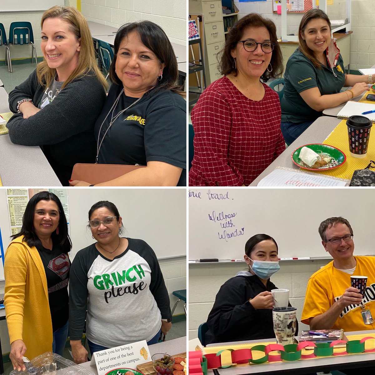 wlperez22's tweet photo. Wellness with Wanda today was with a great group of individuals. The Counseling Dept. @Rowe006 Monthly meeting with tea/coffee and a room to just relax in. Great moments happening at Rowe. #RoweEQ @CounselorMISD @McAllenISD https://t.co/cVPvlr7cMd