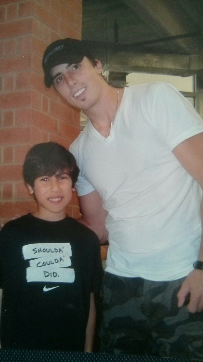 In honor of Marc Andre Fleury's 500th NHL win, thought I'd share something special taken 10 years ago with my champ, Nicholas, who now stands 6'2"! Congratulations MAF, truly lots of class!