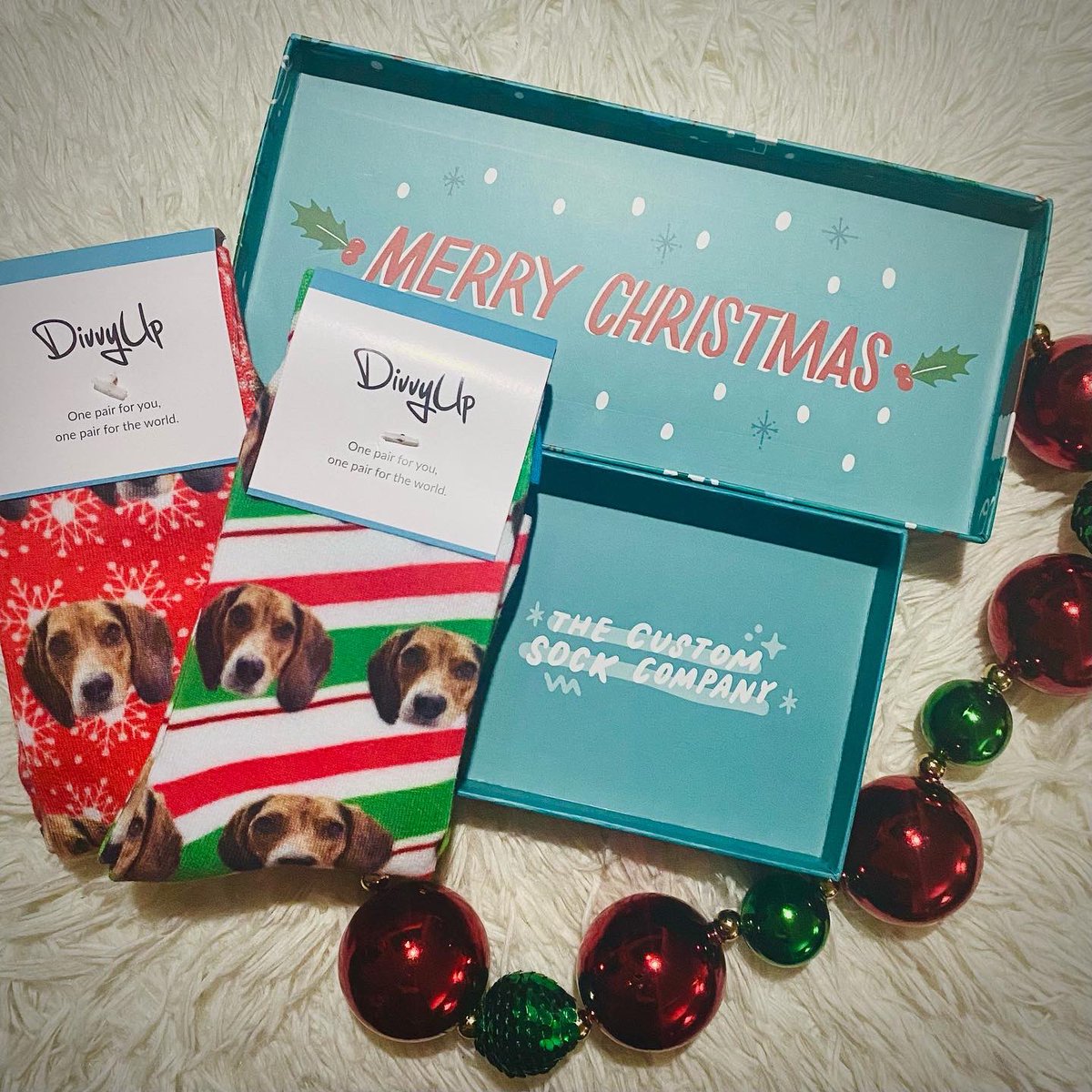 CrazedRayRay's tweet photo. Guys, today is the very last day to order custom socks from @DivvyUpSocks for Christmas delivery! You can order any pet, human or wording on your sock of choice and they make the perfect holiday gift! https://t.co/Kiq5P4vCdh #divvyup https://t.co/94EbRoueny