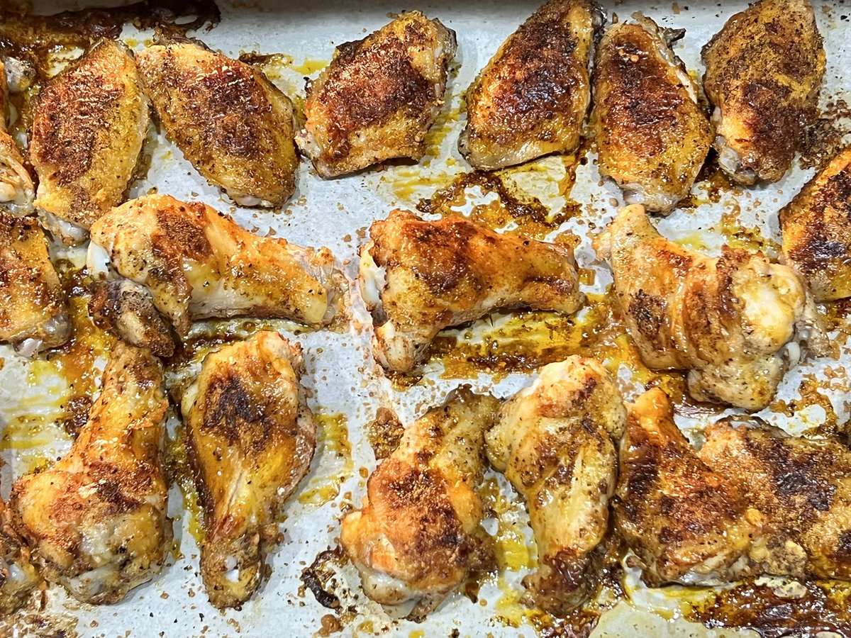 NightRiderTunes's tweet photo. In a hurry? When you don’t know what to cook, wing it!!! 😂 parm-garlic wings in the #nightkitchen tonight https://t.co/S5IrfuUZn3