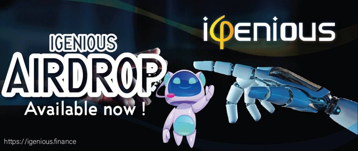 Airdrop_LC's tweet photo. IGenious Airdrop

For completing all tasks: 400 ($20) in $IGS Tokens
Referral: 400 ($20) in $IGS Tokens

Airdrop Link: https://t.co/9iJm0i8LlA

Airdrop ends 22 December. Distribution of awards 29 December

#IGenious #Airdrop #LegitCommunity 

Good luck https://t.co/indm0PLZwE