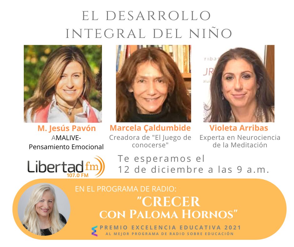 CRECER con PALOMA HERAS en LIBERTAD FM
👇
radio-espana.es/libertad-fm

DOMINGO 12 Dic a 09:00am
LUNES 13 Dic a las 08:00am
MARTES 14 Dic a las 01:00am