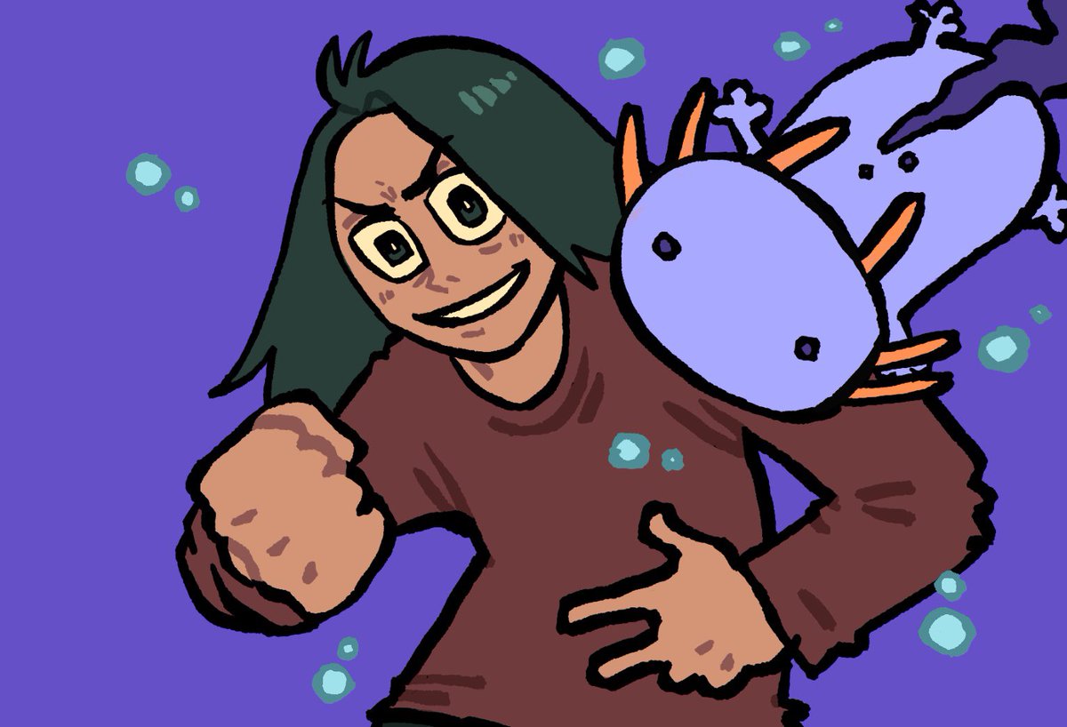 This is Kyle, my minecraft axolotol #Minecraft