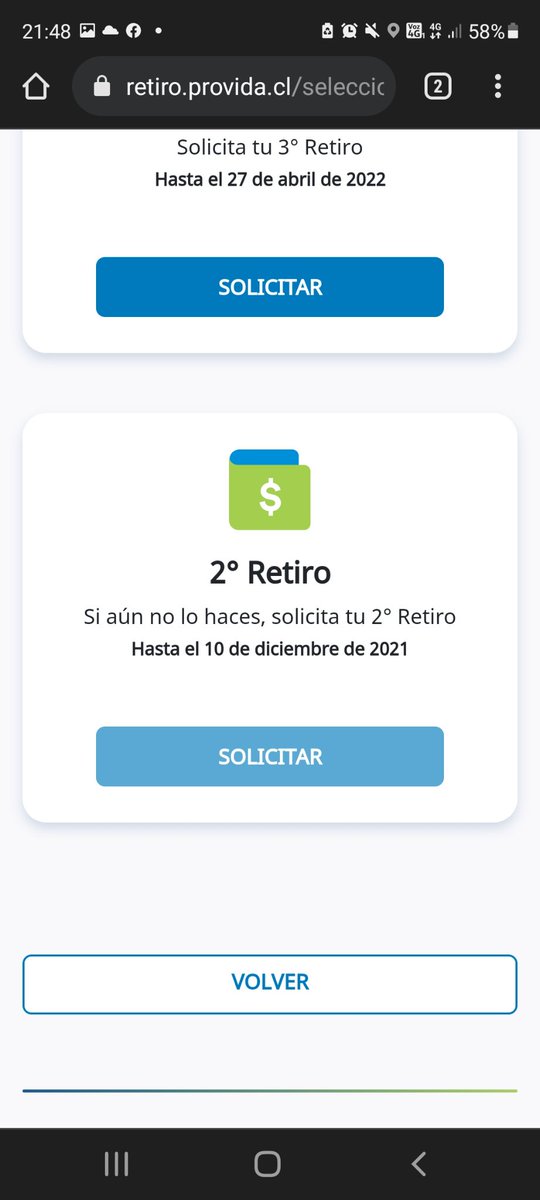 naty119's tweet photo. @AFP_Provida porque siendo las 21 51 tienen abajo el 2 retiro ilegal. El boton (mas claro) esta deshabilitado. https://t.co/fosl8TeXg3