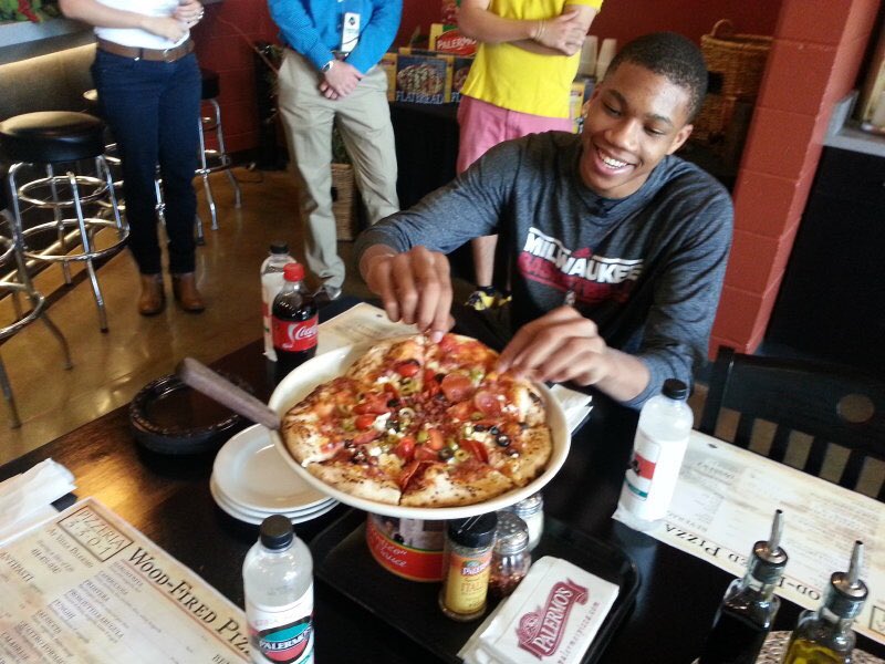 You want to know who “OutPizzas the hut?”
<a href="/Palermos_Pizza/">Palermo's Pizza</a> <a href="/Giannis_An34/">Giannis Antetokounmpo</a>