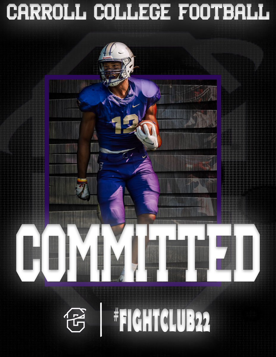 NickClouse2's tweet photo. I’m very excited to announce that I have committed to play football at Carroll College!! Thank you @RandyBandelow for the opportunity!! Also want to thank my coaches, friends, and family for everything they have done to help me get here!! @FootballCarroll #GOSAINTS https://t.co/czM4PRnCRT