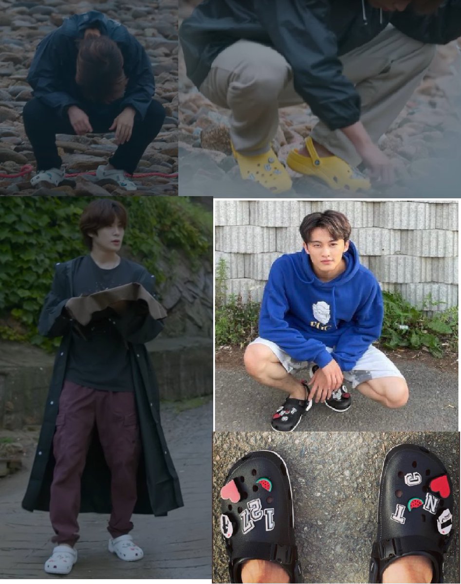 shiningmoon127's tweet photo. Watched Analog Trip and found this sooo endearing🥺 127 with their uniform crocs and flip flops (in NCT Life) 😭 if you look closely, you'll see little nct 127 jibbitz on all of them 😭😭 
I’m voting NCT 127 for 2021 MAMA Worldwide Fans’ Choice! 
#MAMAVOTE   #nct127 https://t.co/zegVDwlt2t