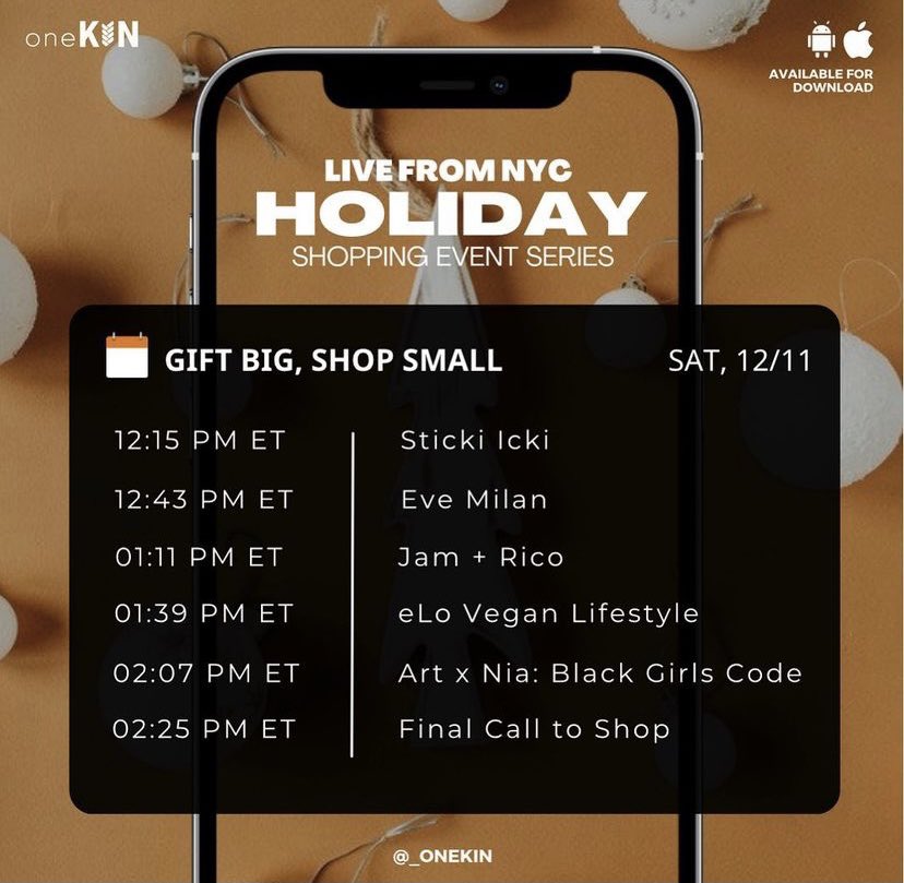 _oneKin's tweet photo. Who’s ready to see these faces tomorrow on the oneKIN app? Swipe ➡️ to see the ROS, and come ready to laugh and #shopsmall.

@eloveganlifestyle 
@jamandrico 
@evemilan.ny 
@stickiicki 
@artxnia https://t.co/XeCxvfz8n3