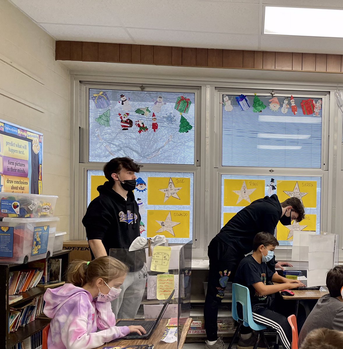 #HourOfCode. Our Butler High School students work with our Aaron Decker elementary students