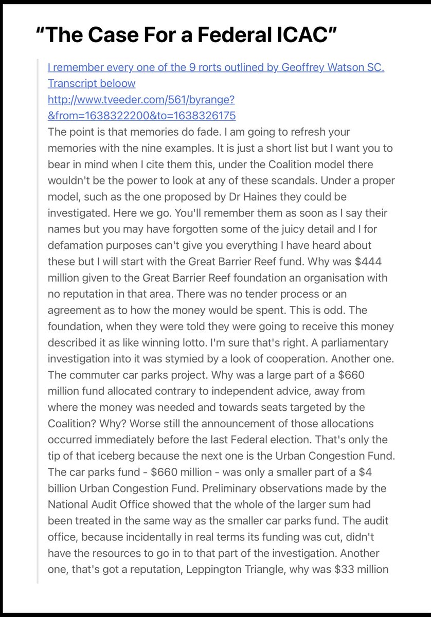 igraju62's tweet photo. @kateju9 @QuentinDempster Transcript⬇️ “The Case For a Federal ICAC”
#GeoffreyWatsonSC from the Centre For Public Integrity. https://t.co/uJxHxOF2NR