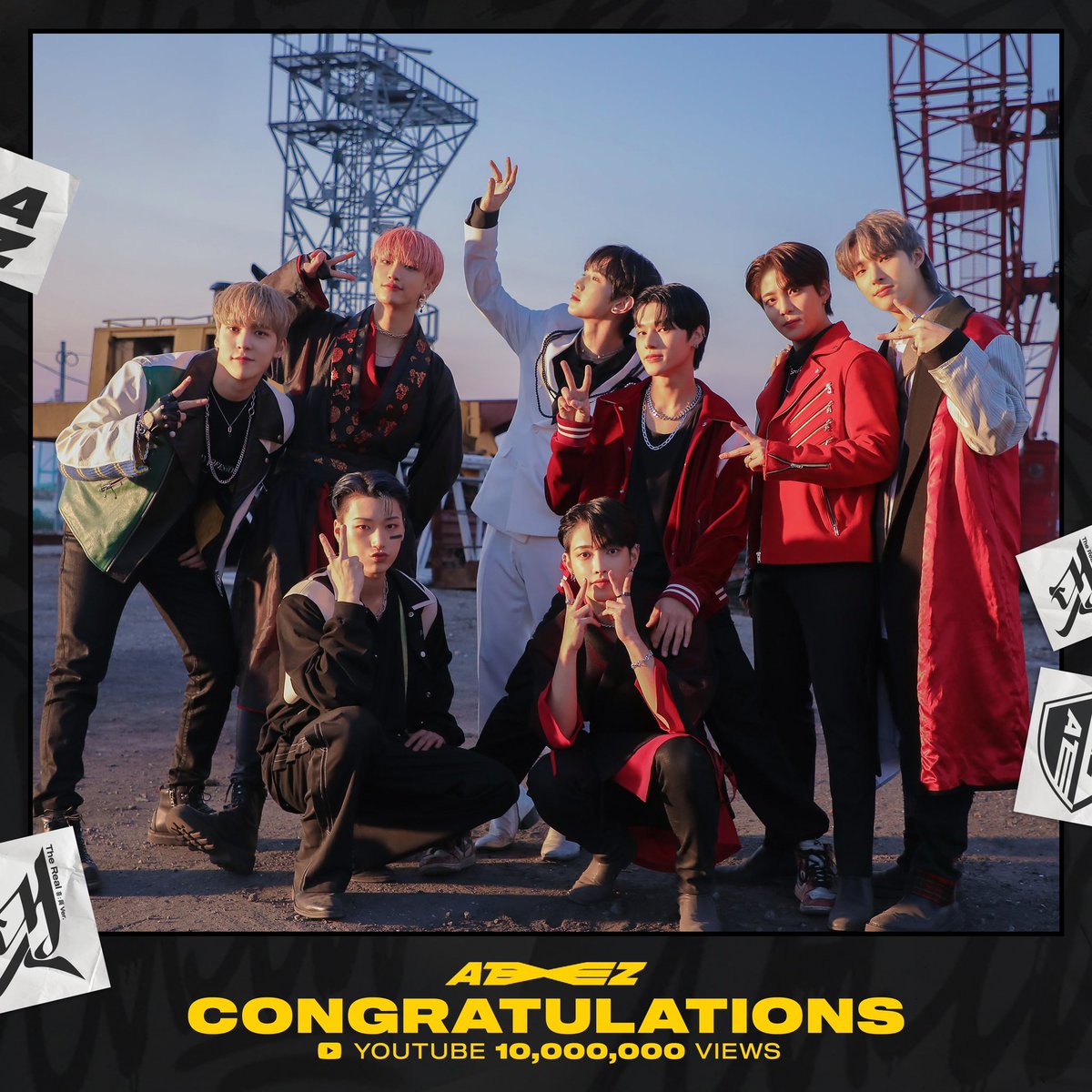 [📢] ATEEZ(에이티즈) - '멋(The Real) (흥 : 興 Ver.)' Official MV 10,000,000 Views ⠀ '멋 (흥 : 興 Ver.)' 뮤직비디오의 유튜브 조회수 1000만회 달성!👏 에이티니 여러분의 꾸준한 사랑과 관심 감사합니다😍 ⠀ youtu.be/yxfCbV21ck8 ⠀ #멋 #TheReal #ATEEZ #에이티즈