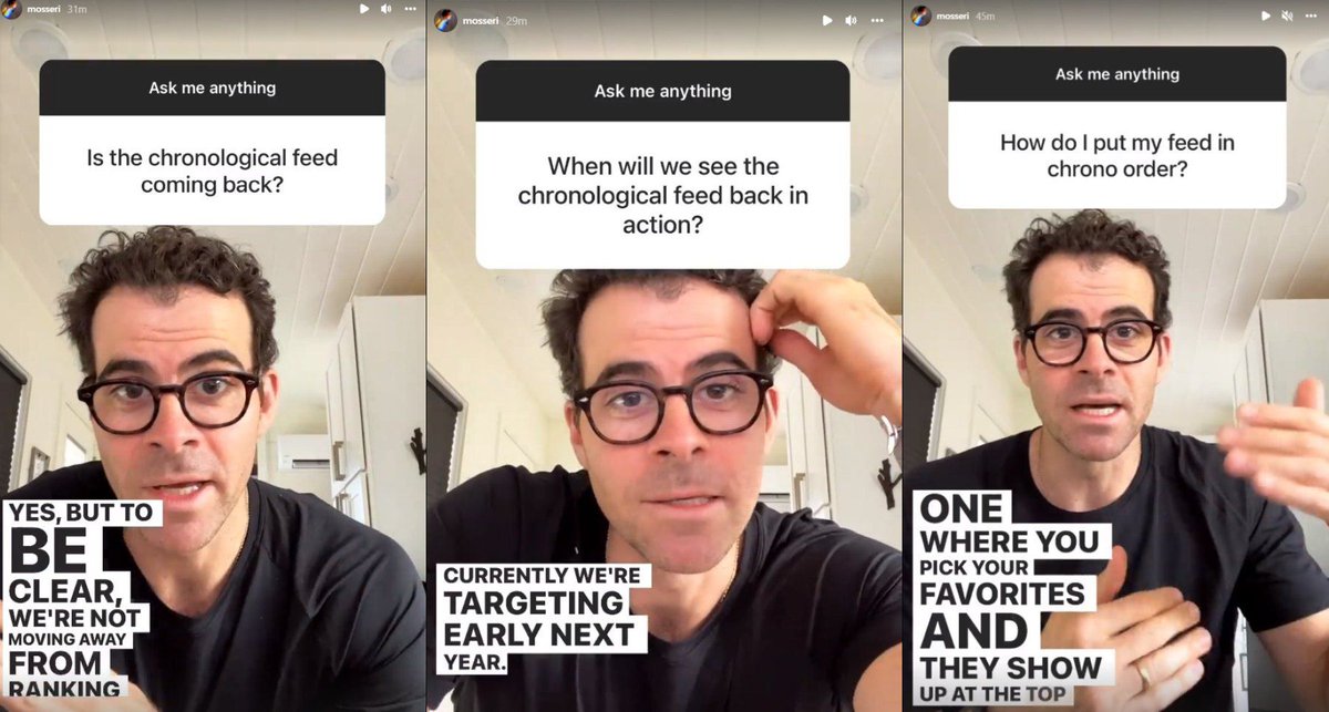 Adam Mosseri explains how Instagram is bringing back the chronological feed